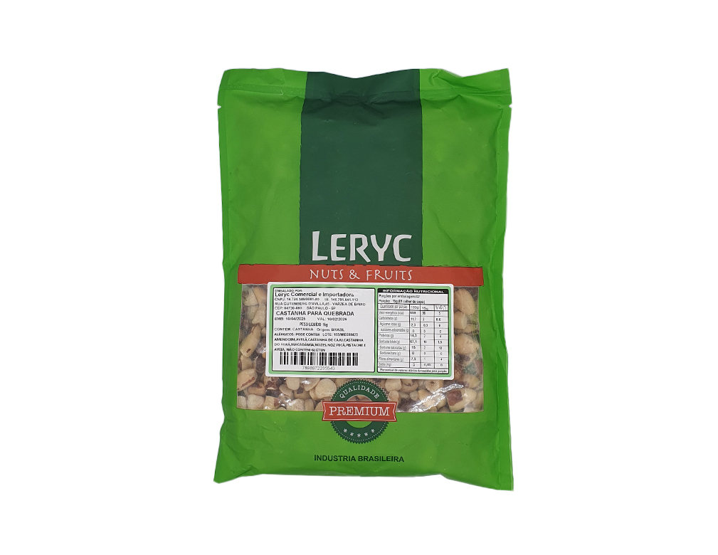 CASTANHA DO PARÁ QUEBRADA LERYC 1 KG (CX 10 PCT)